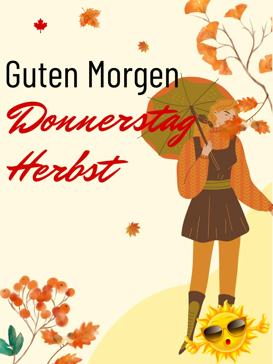 Guten Morgen Donnerstag Herbst